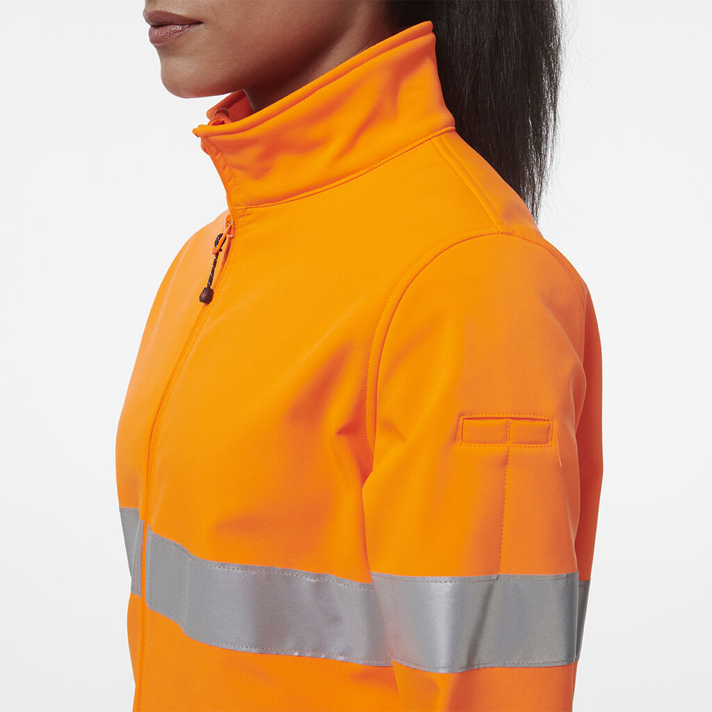 KingGee K45007 Women's Reflective Soft Shell Jacket-Orange