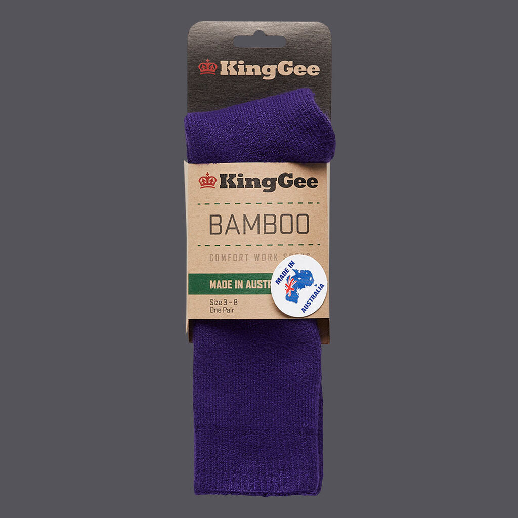 KingGee K49270 Women’s Bamboo Work Socks Size 3-8