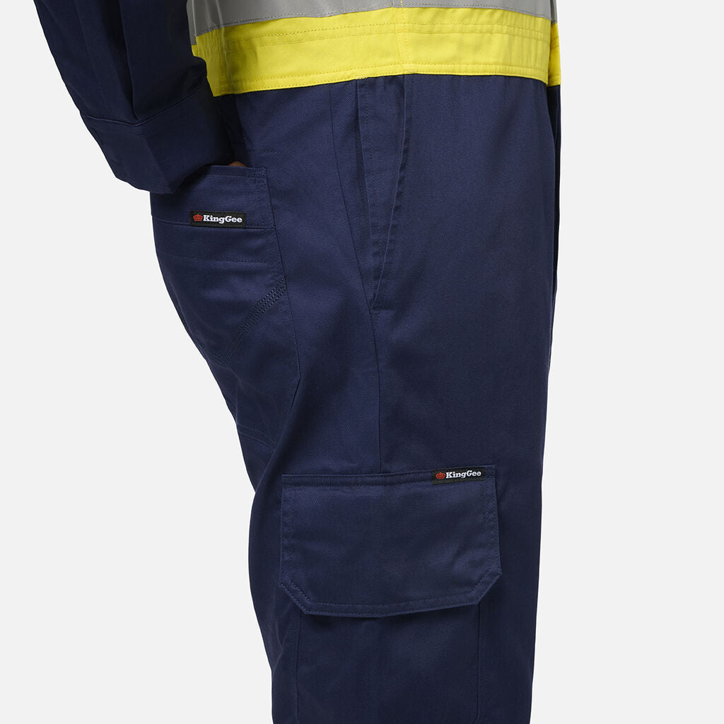 KingGee K51006 Originals Vented Spliced Hi-vis Overall
