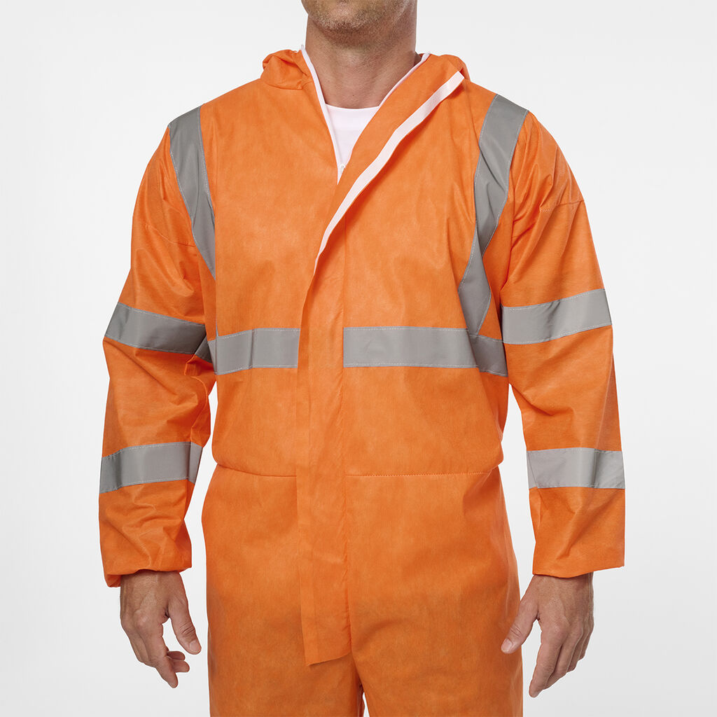 KingGee K51012 Originals Hi Vis Taped Disposable Coverall-Orange
