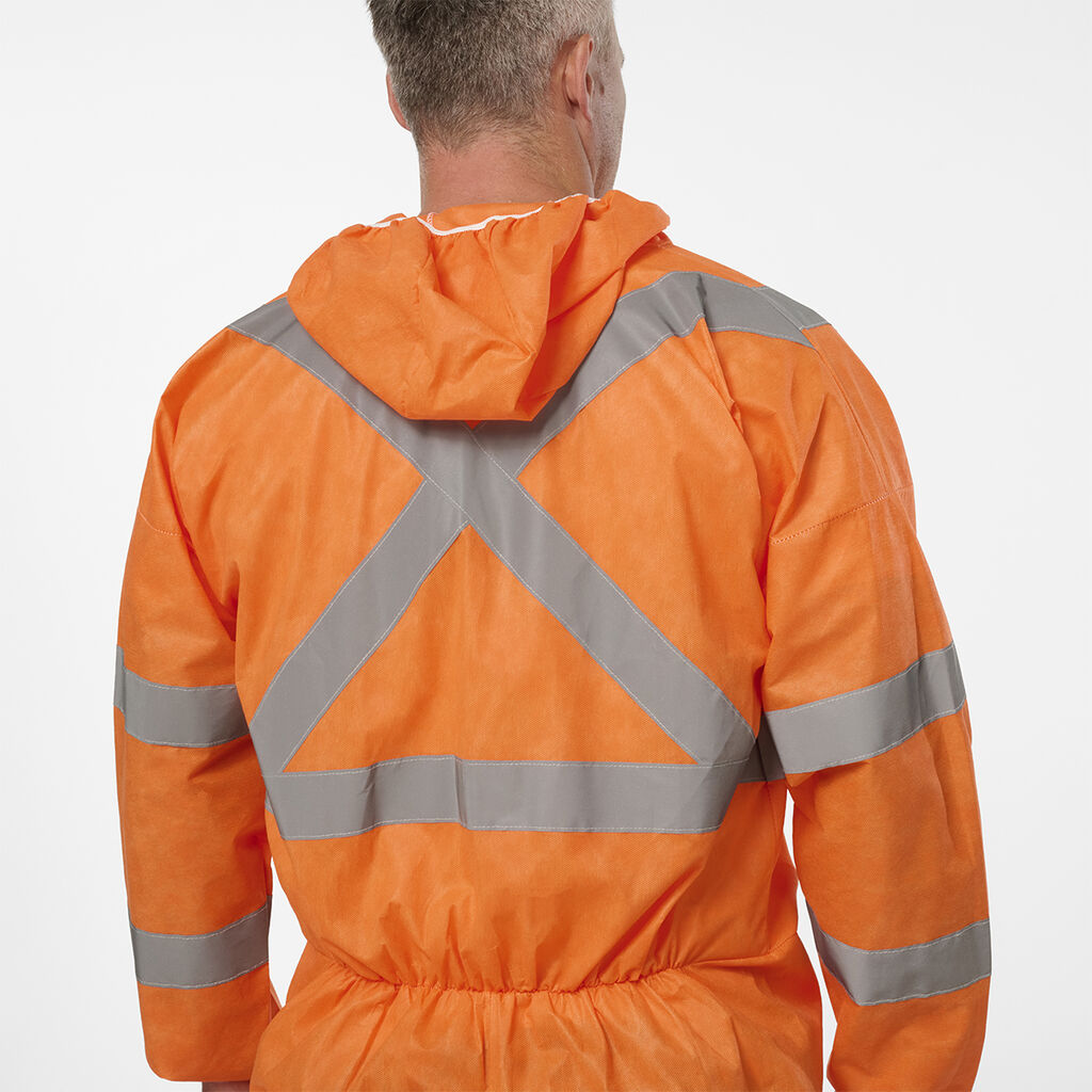 KingGee K51012 Originals Hi Vis Taped Disposable Coverall-Orange
