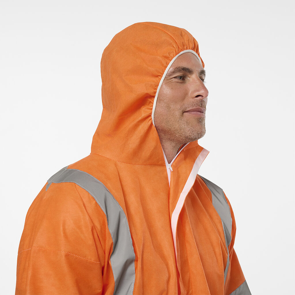 KingGee K51012 Originals Hi Vis Taped Disposable Coverall-Orange