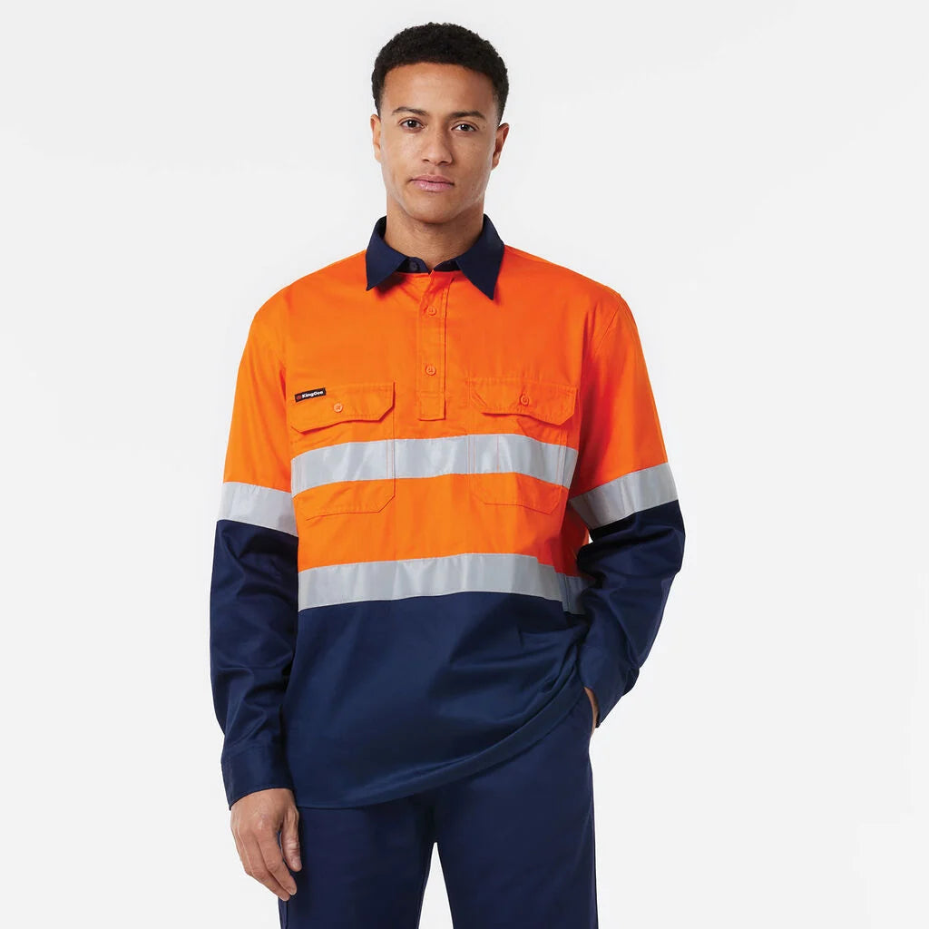 KingGee K54007 Originals Closed Front Vented Drill Shirt Tape