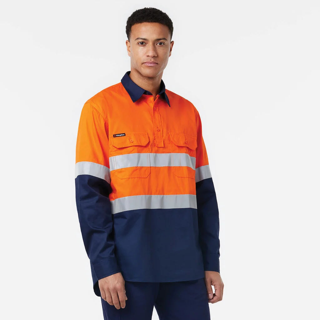 KingGee K54007 Originals Closed Front Vented Drill Shirt Tape