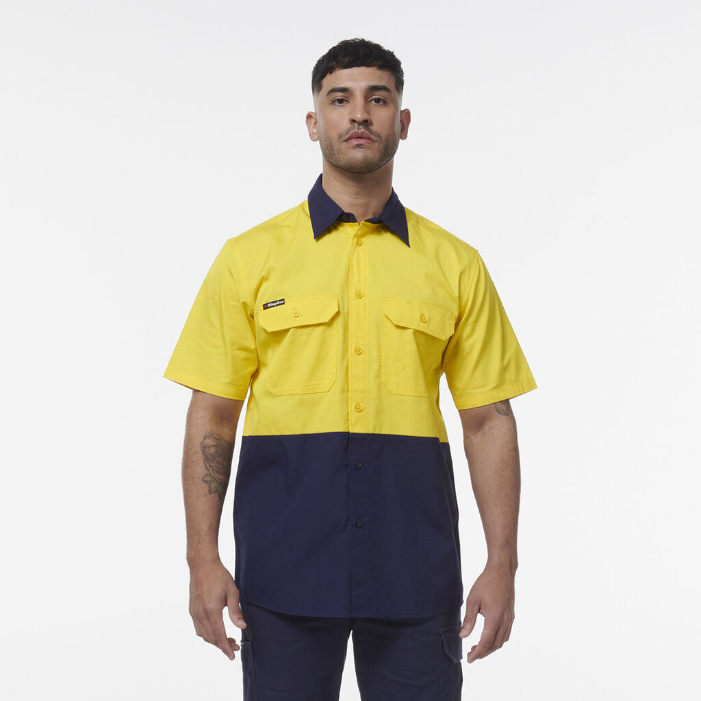 KingGee K54008 Workcool Vented Spliced Short Sleeve Shirt