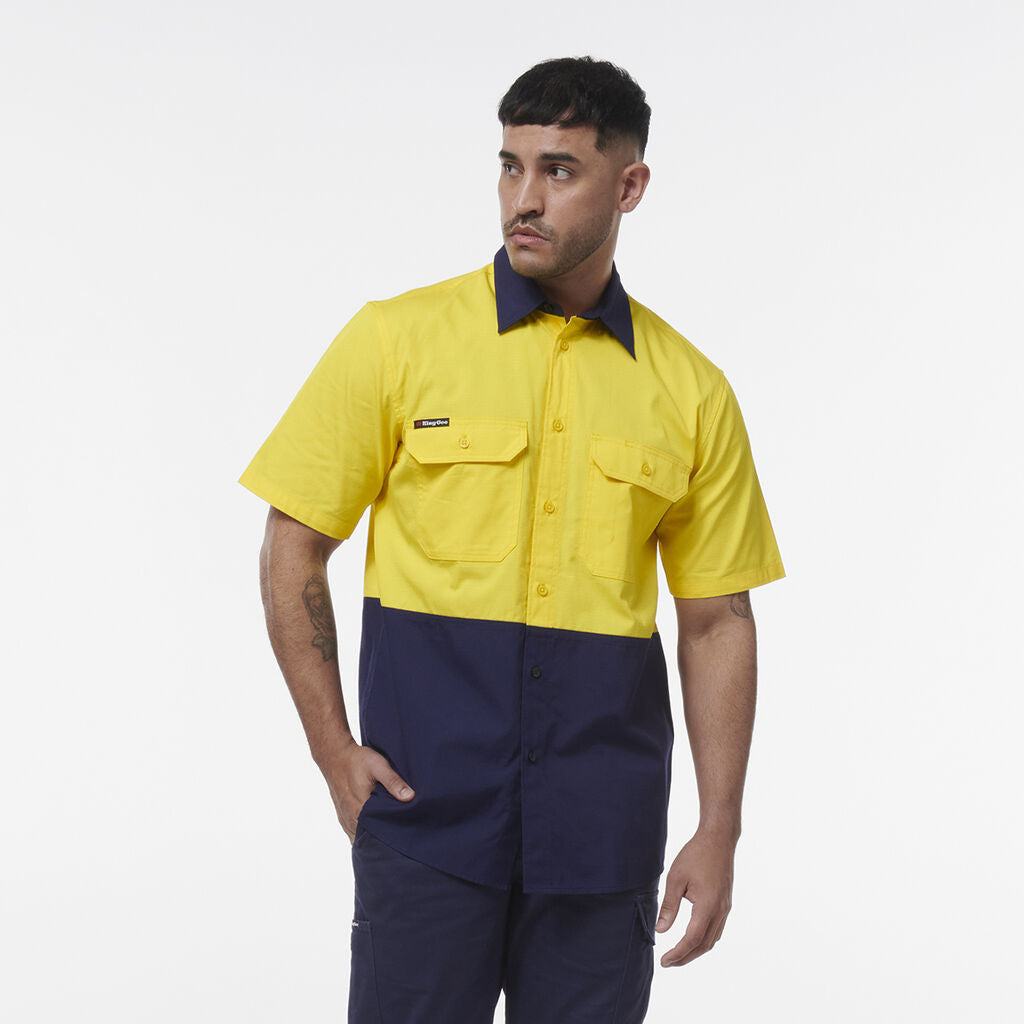 KingGee K54008 Workcool Vented Spliced Short Sleeve Shirt