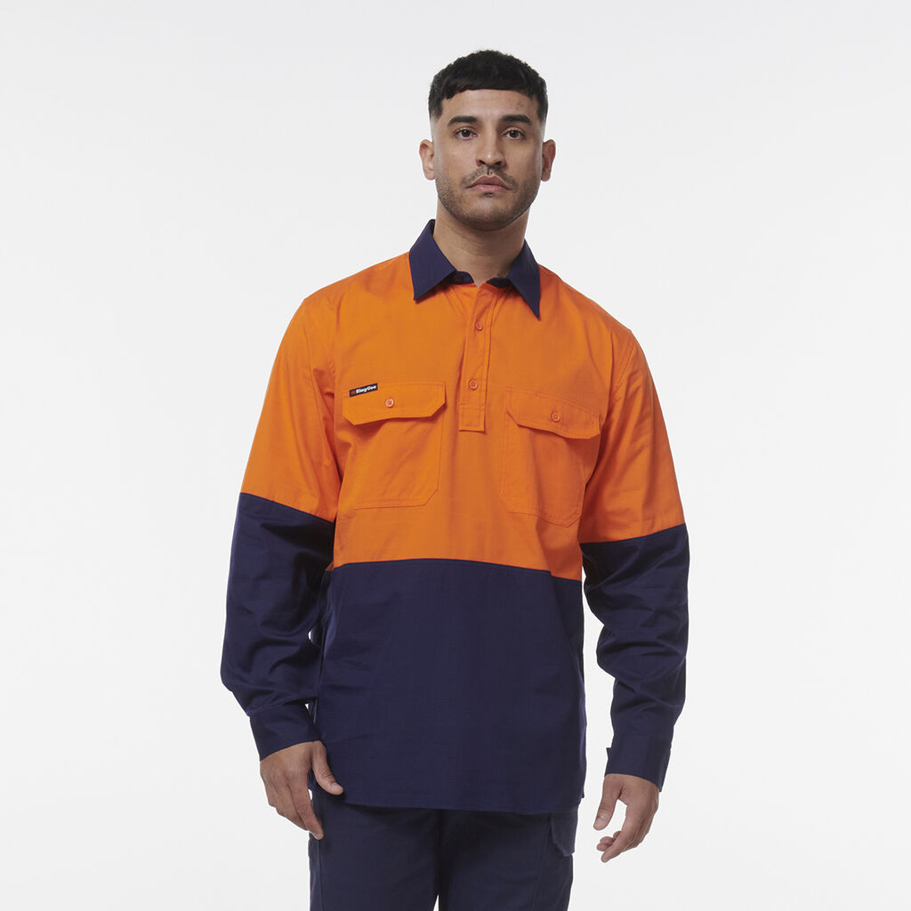 KingGee K54011 Workcool Vented Closed Front Spliced Shirt