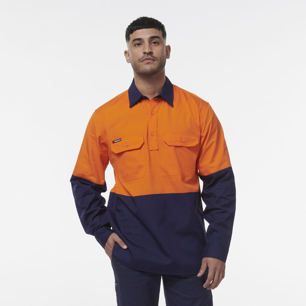 KingGee K54011 Workcool Vented Closed Front Spliced Shirt