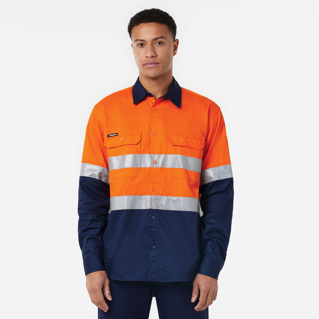 KingGee K54025 Originals Vented Drill Shirt Taped