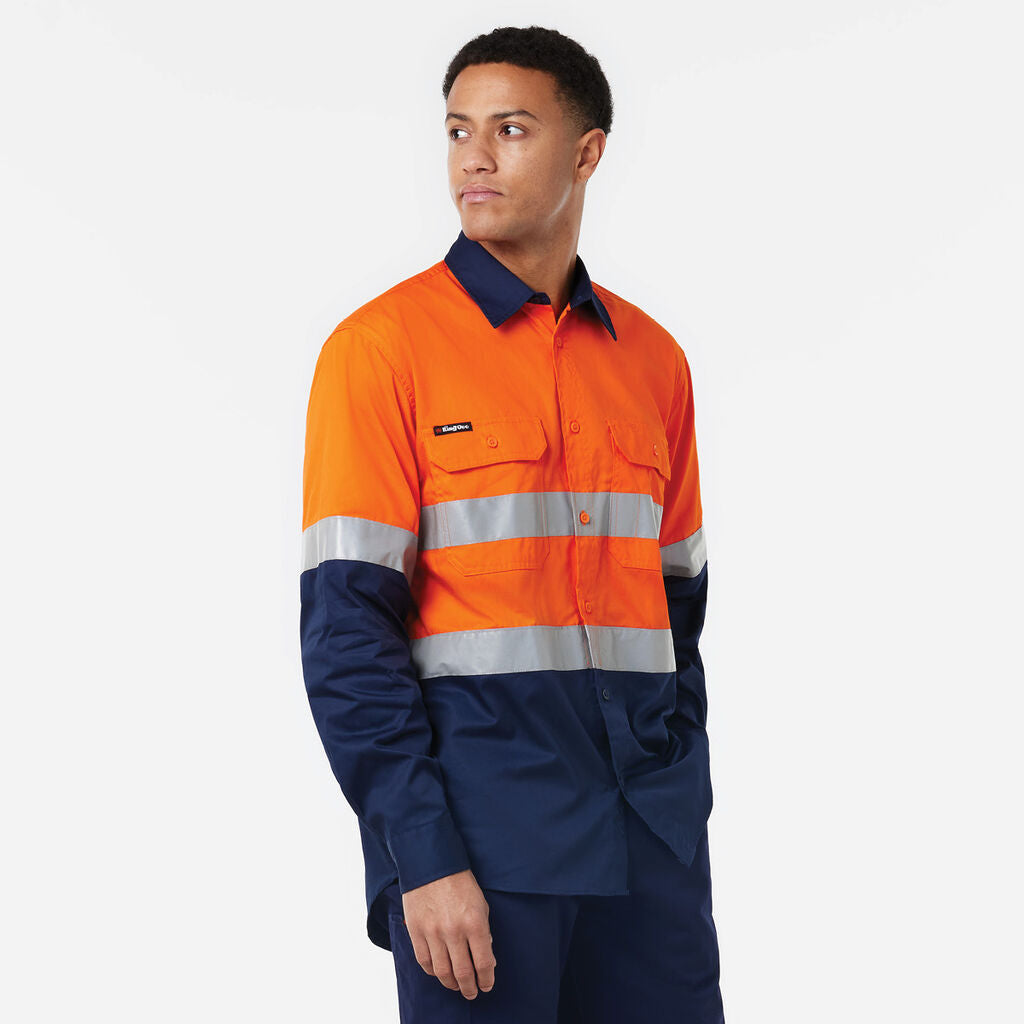 KingGee K54025 Originals Vented Drill Shirt Taped