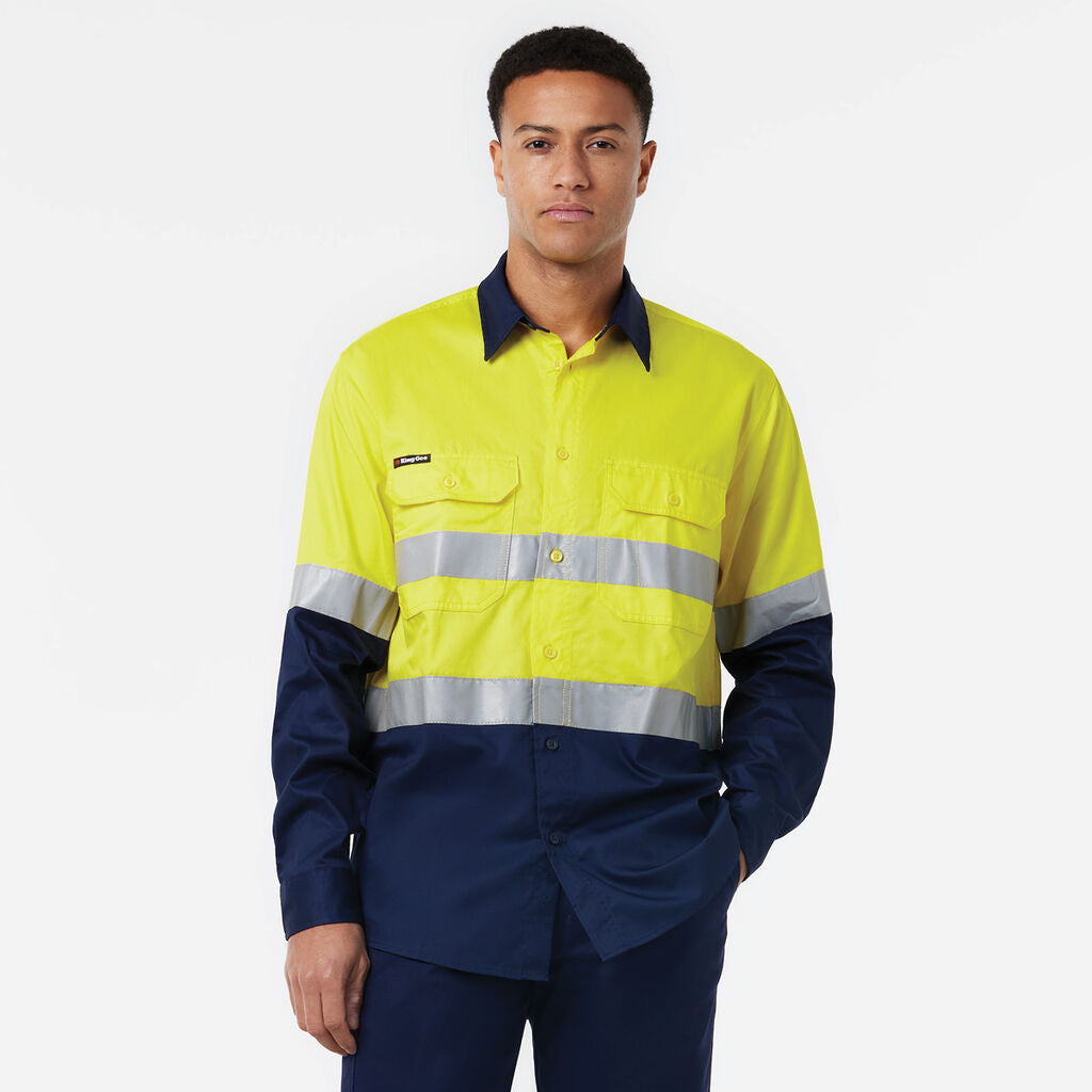 KingGee K54025 Originals Vented Drill Shirt Taped