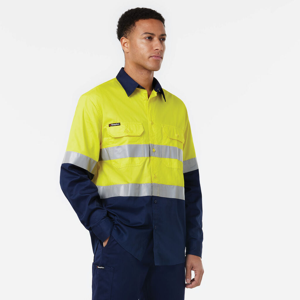 KingGee K54025 Originals Vented Drill Shirt Taped