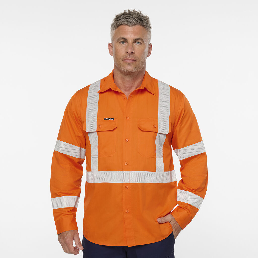 KingGee K54047 Originals NSW Drill Shirt-Orange