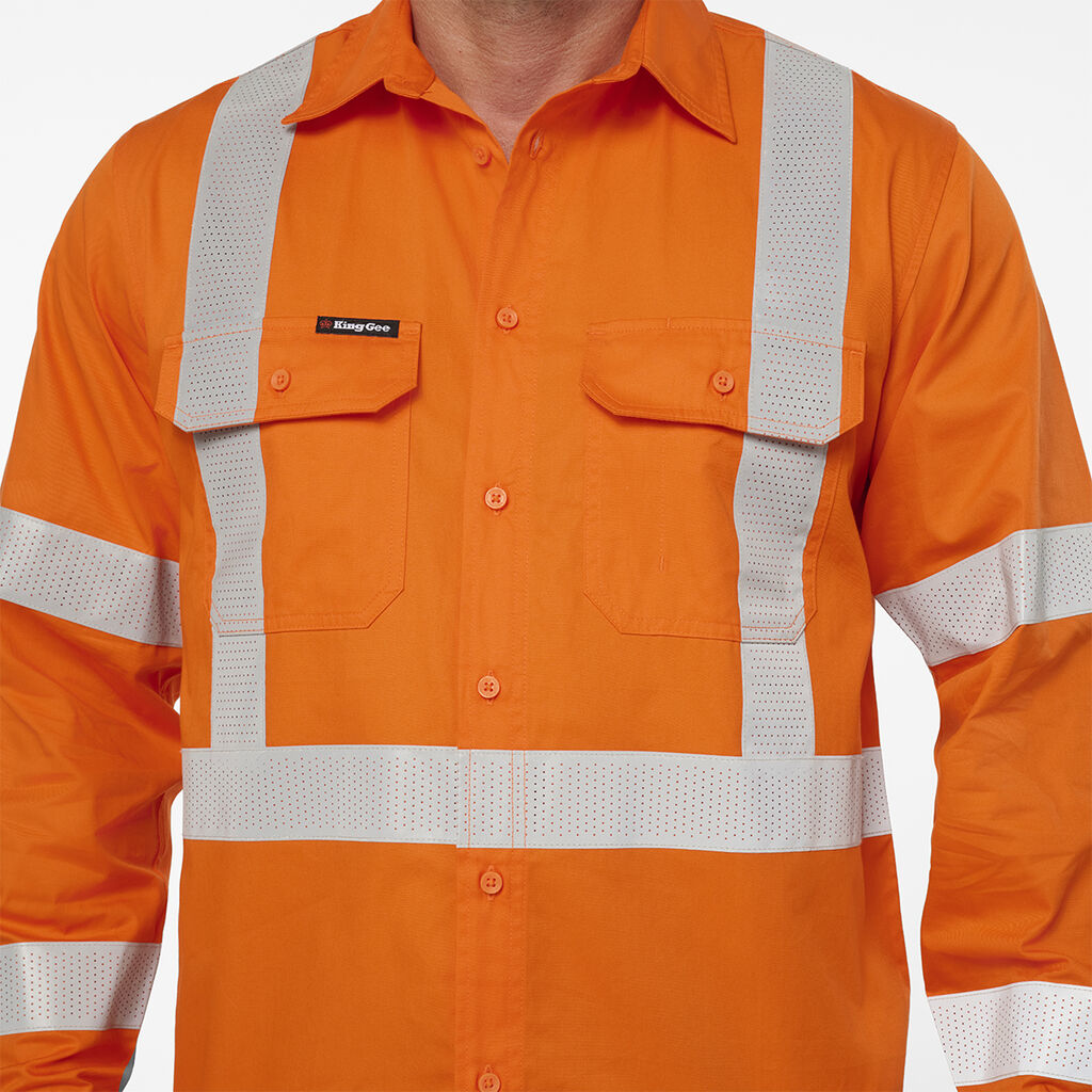 KingGee K54047 Originals NSW Drill Shirt-Orange