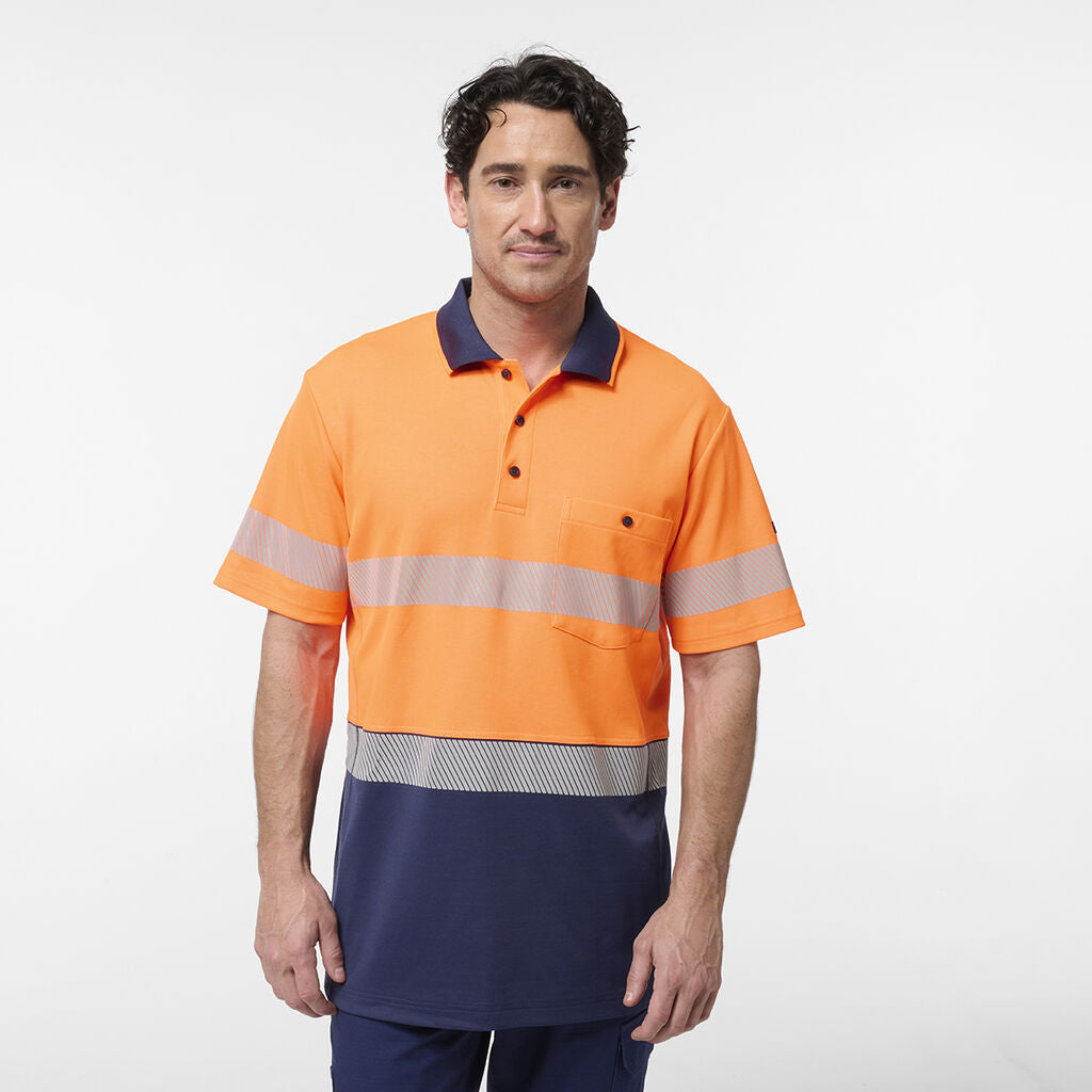 KingGee K54928 Originals Hi-Vis Spliced Taped Cotton Back Polo