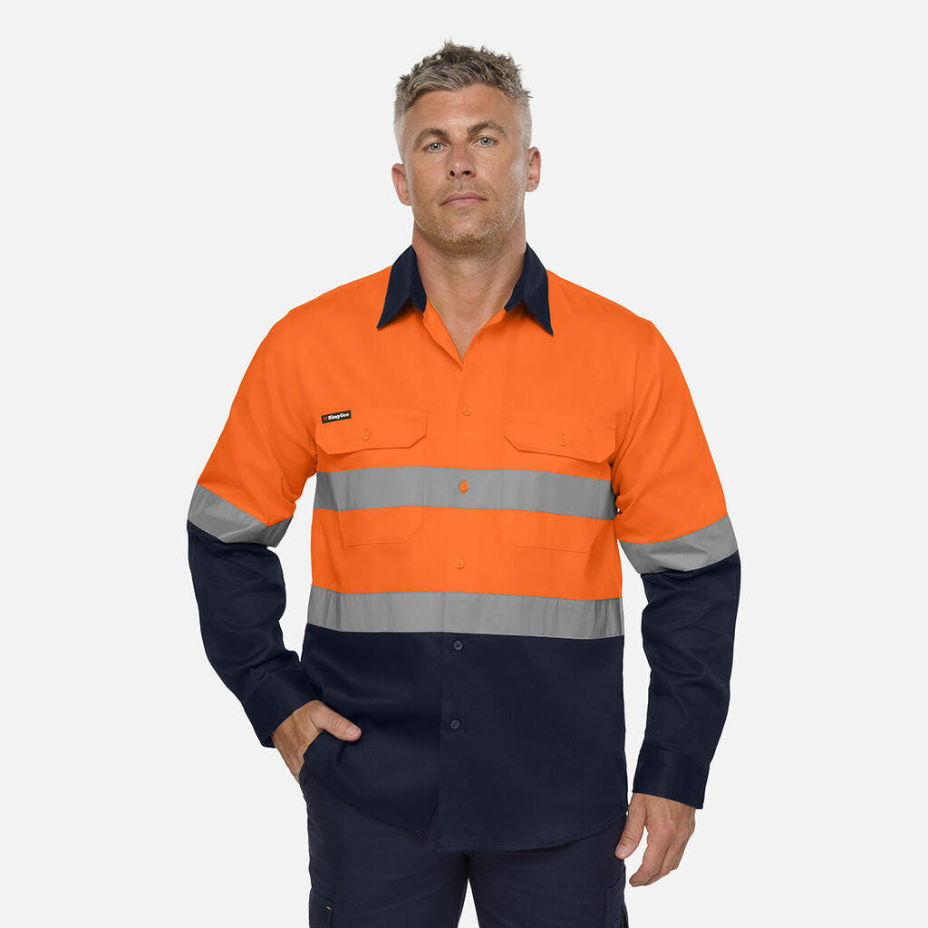 KingGee K54936 Originals Reflective Spliced Drill Shirt