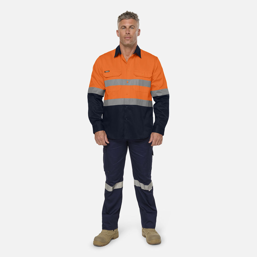KingGee K54936 Originals Reflective Spliced Drill Shirt