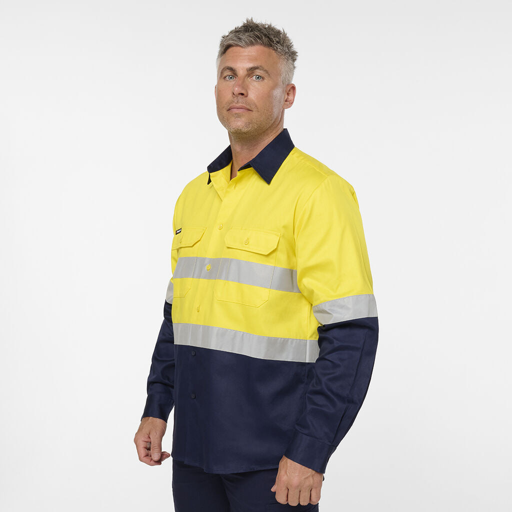 KingGee K54936 Originals Reflective Spliced Drill Shirt