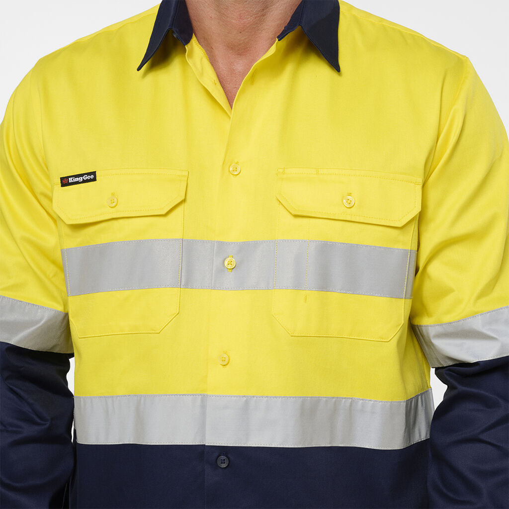 KingGee K54936 Originals Reflective Spliced Drill Shirt