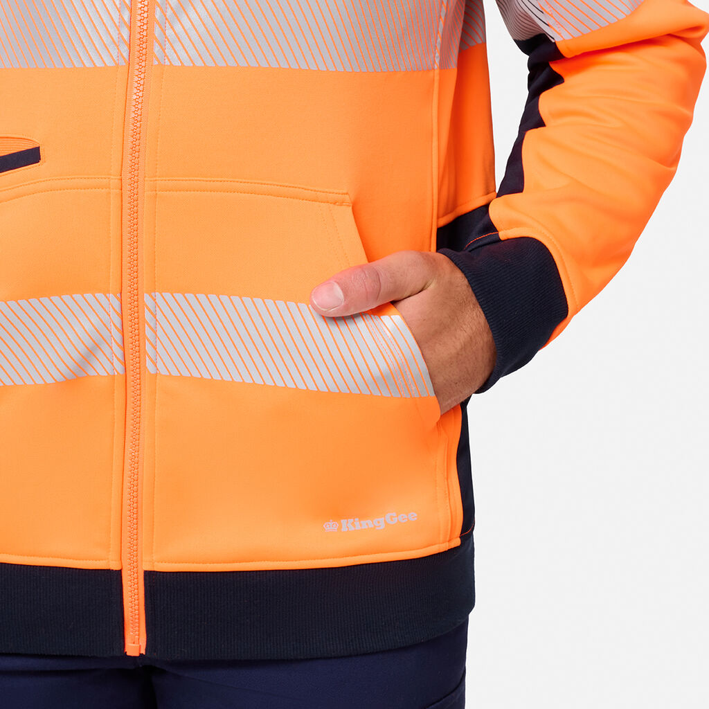 KingGee K55018 Originals Hi-vis Spliced Full ZIP Hoodie