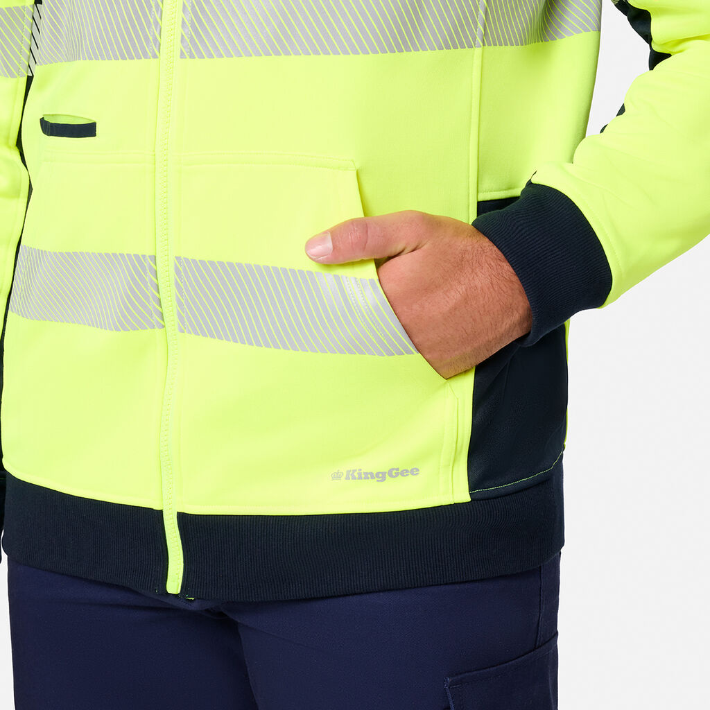 KingGee K55018 Originals Hi-vis Spliced Full ZIP Hoodie