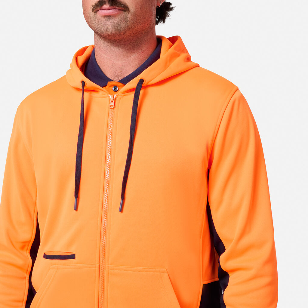 KingGee K55019 Original Hi Vis Full ZIP Fleece Hoodie