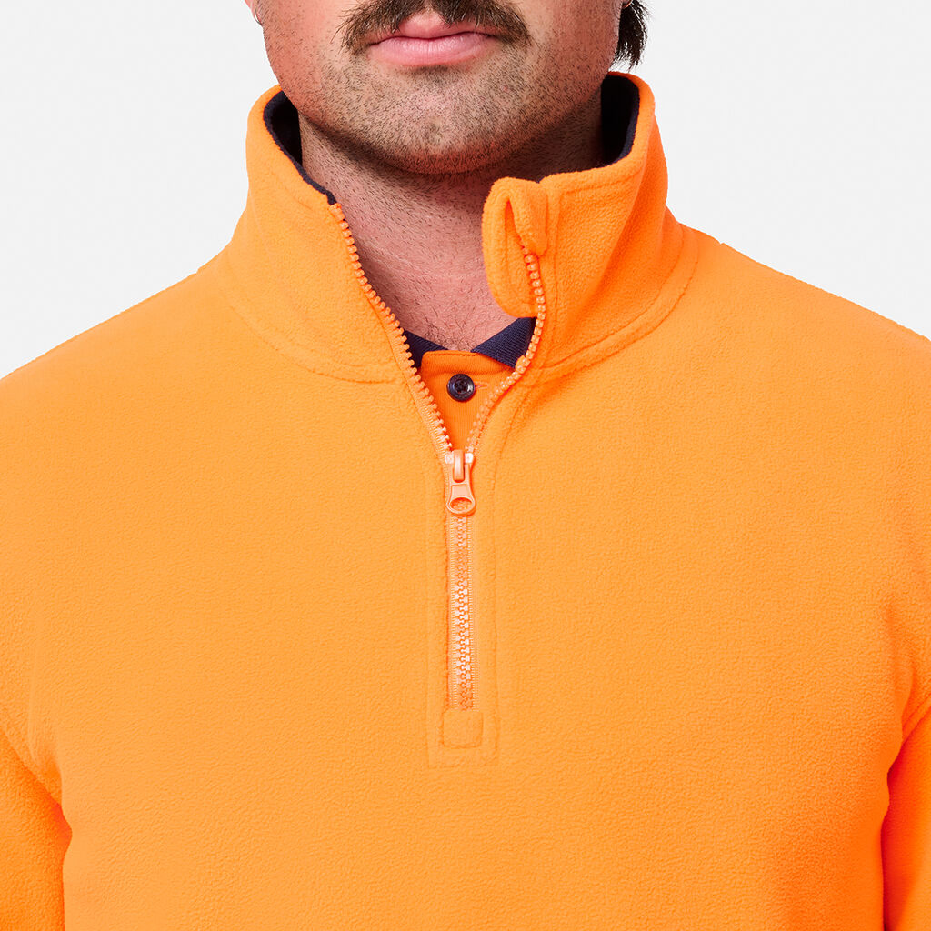 KingGee K55021 Originals Hi-Vis 1/4 Zip Polar Fleece Pullover