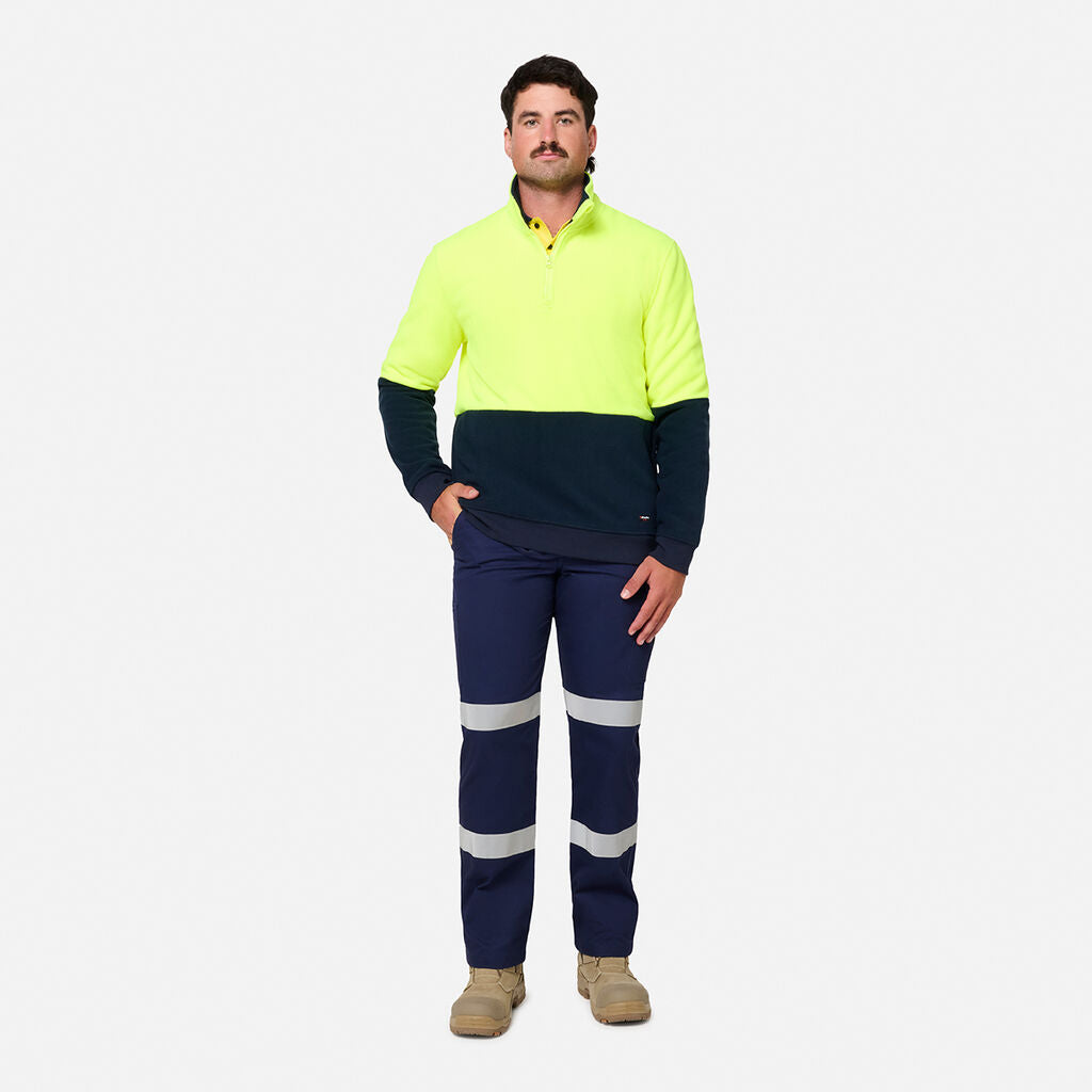 KingGee K55021 Originals Hi-Vis 1/4 Zip Polar Fleece Pullover