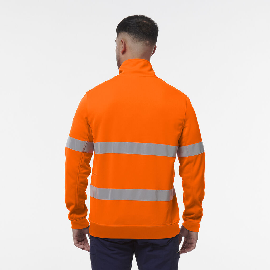 KingGee K55048 Reflective 1/4 Zip Fleece-Orange