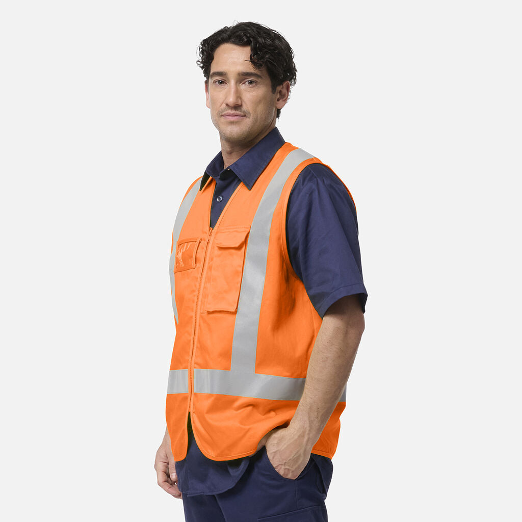 KingGee K57007 Originals Hi Vis X Back Cotton Drill Vest