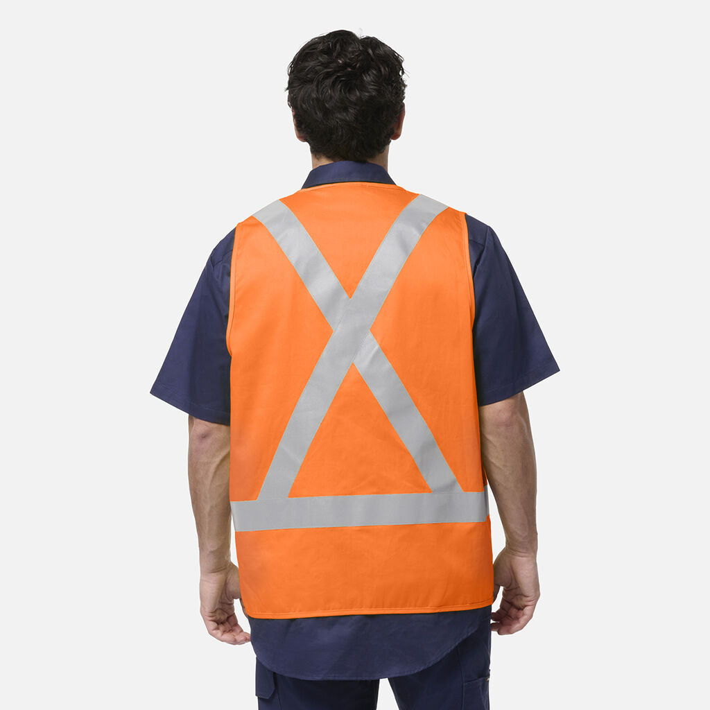 KingGee K57007 Originals Hi Vis X Back Cotton Drill Vest