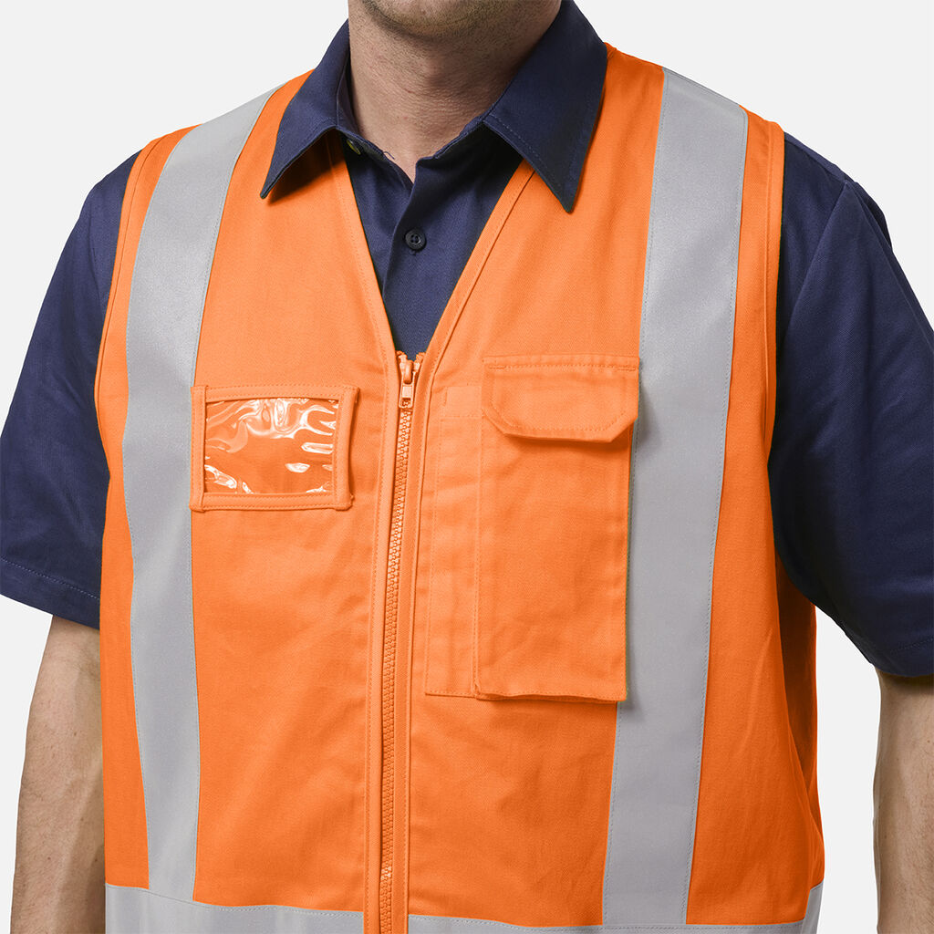 KingGee K57007 Originals Hi Vis X Back Cotton Drill Vest