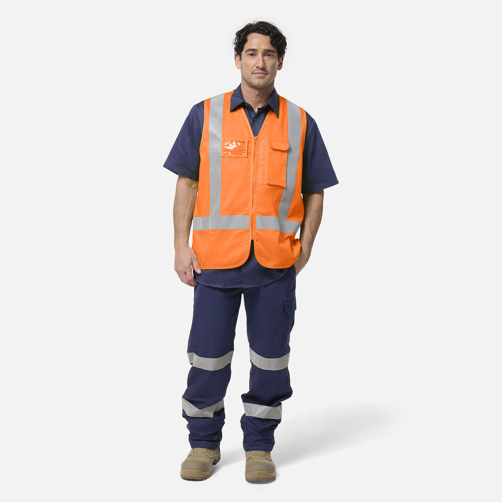 KingGee K57007 Originals Hi Vis X Back Cotton Drill Vest