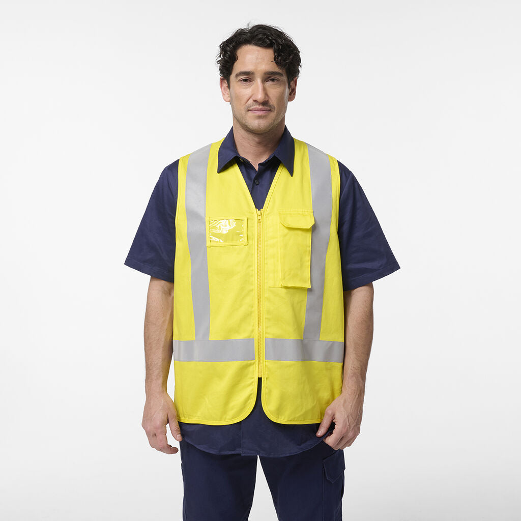 KingGee K57007 Originals Hi Vis X Back Cotton Drill Vest