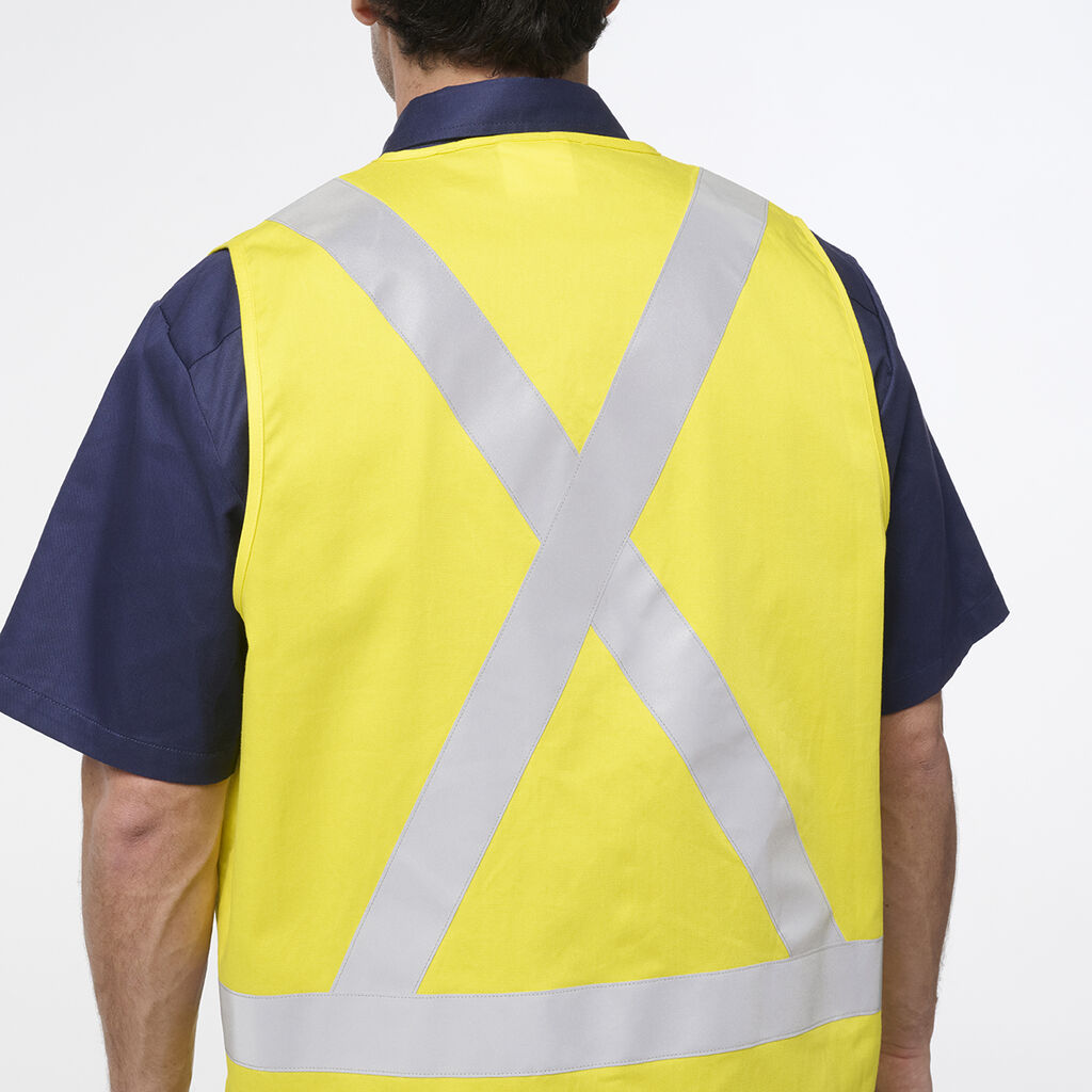 KingGee K57007 Originals Hi Vis X Back Cotton Drill Vest