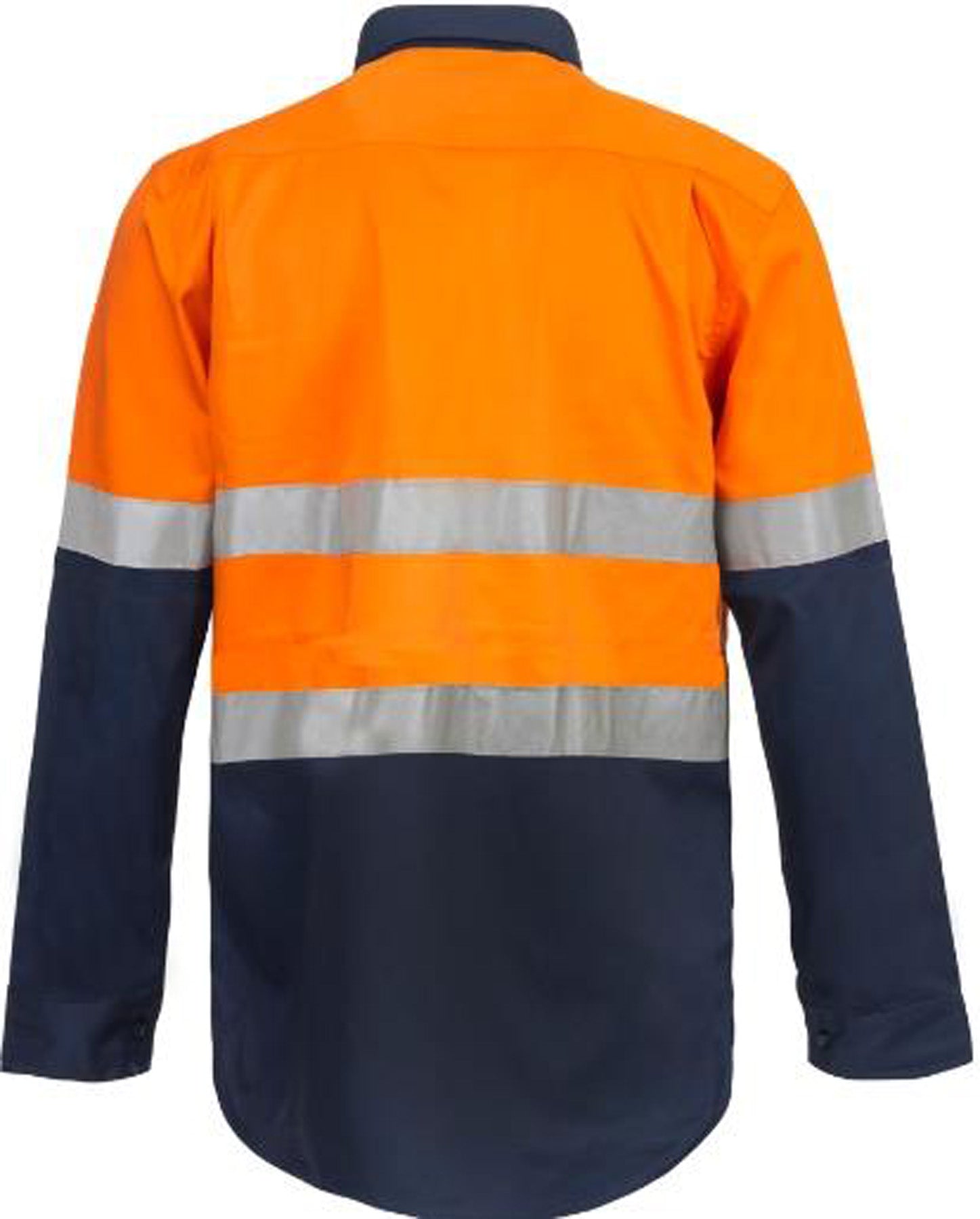 Workcraft WS6033 Hi vis Two Tone Half Placket Cotton Drill Shirt