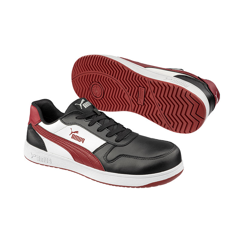 Puma 640207 Frontcourt Low Safety Boots- Red/Black