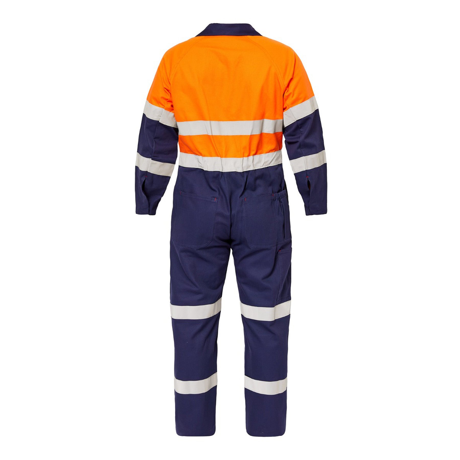 Workcraft WC3063 Hi-vis Two Tone Cotton Drill Coverall With Industrial Laundry Reflective Tape