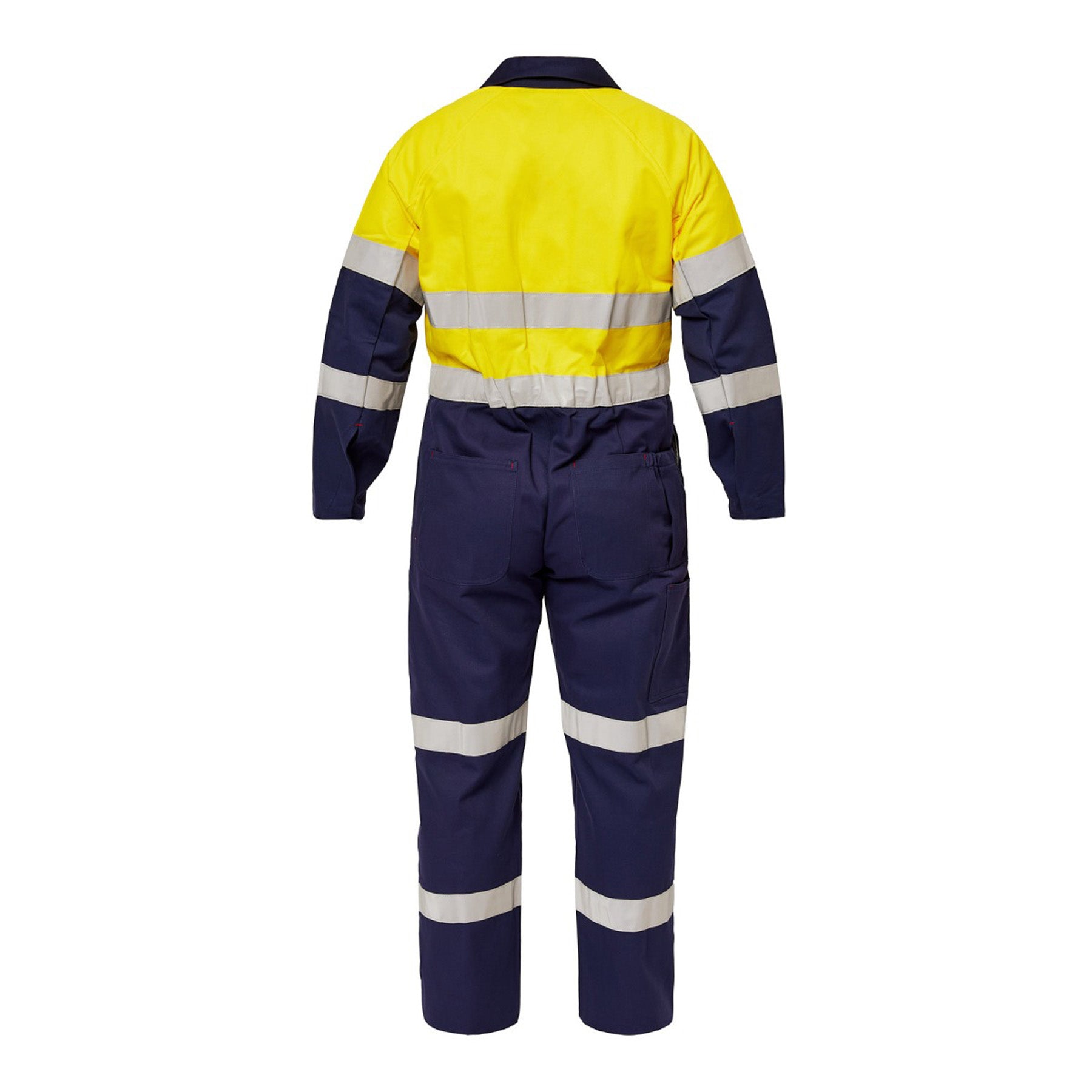 Workcraft WC3063 Hi-vis Two Tone Cotton Drill Coverall With Industrial Laundry Reflective Tape