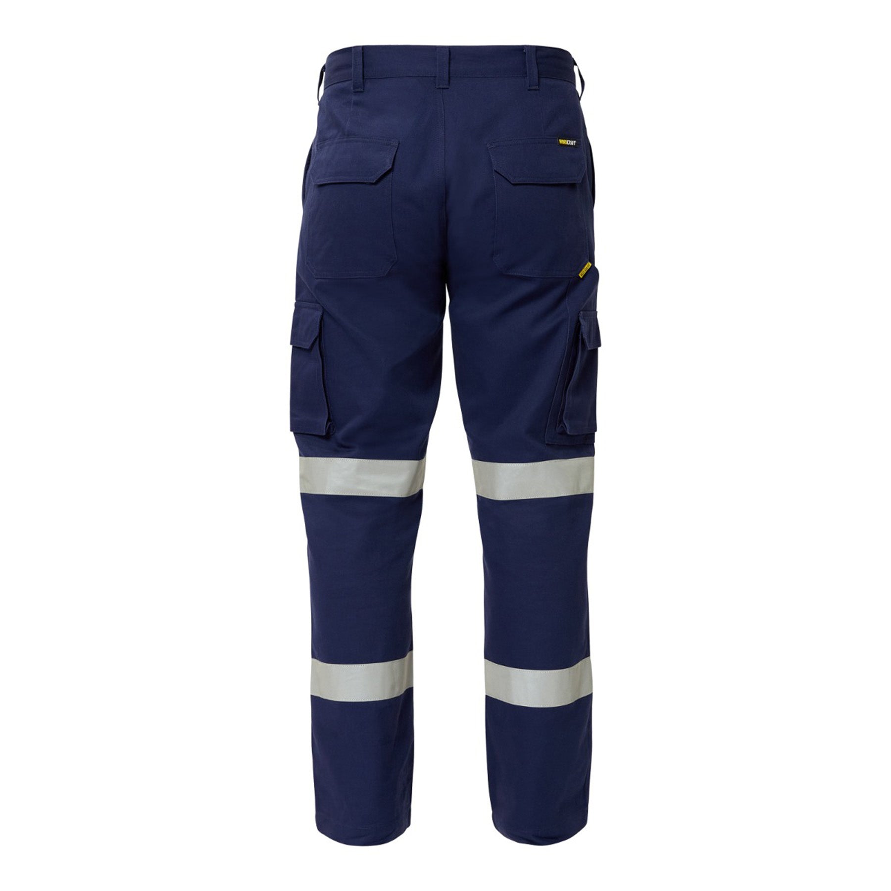 Workcraft WP4017 Reflective Cargo Cotton Drill Trousers-Navy