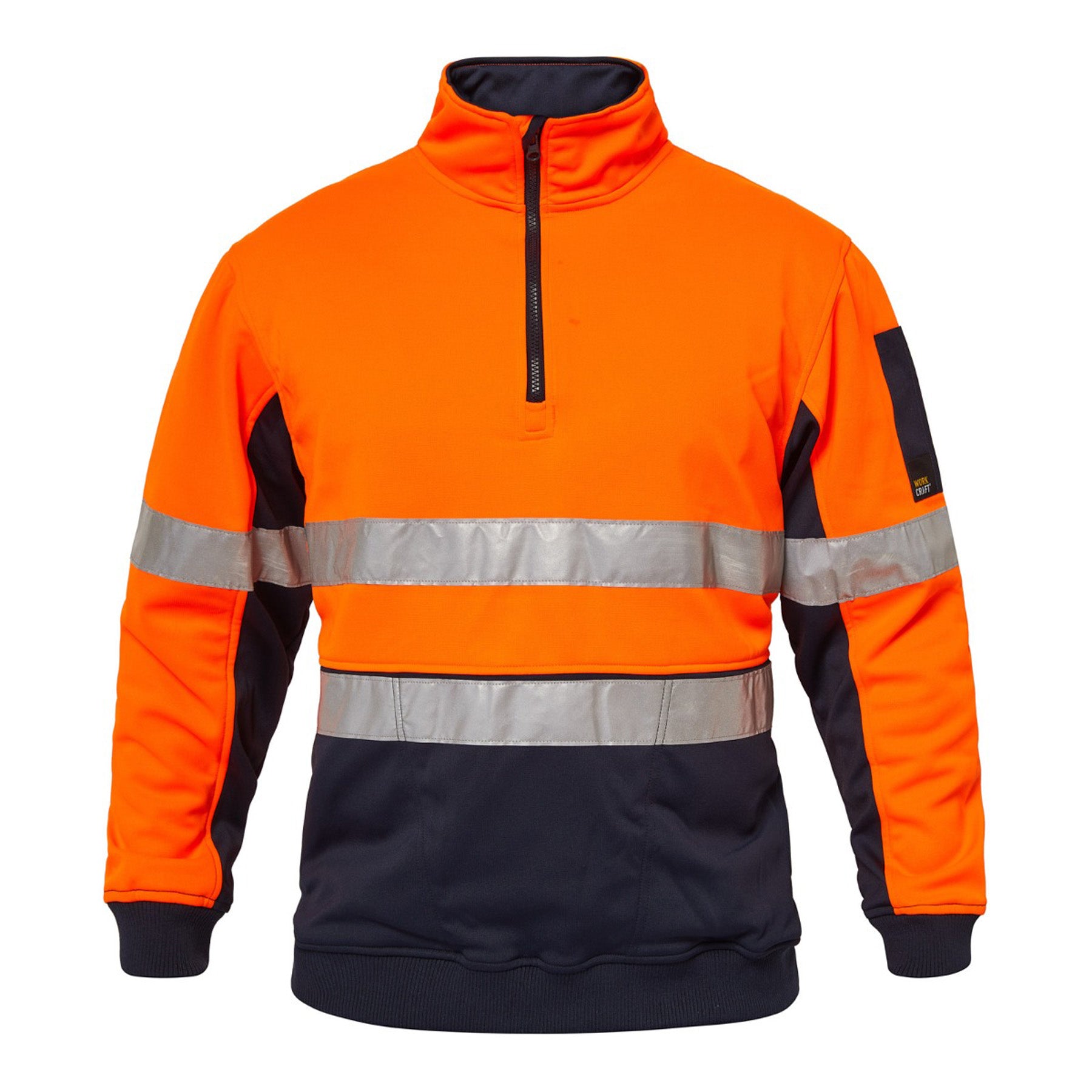 Workcraft WT8013 Ridge Hi vis 1/2 Zip Pullover With CSR Tape