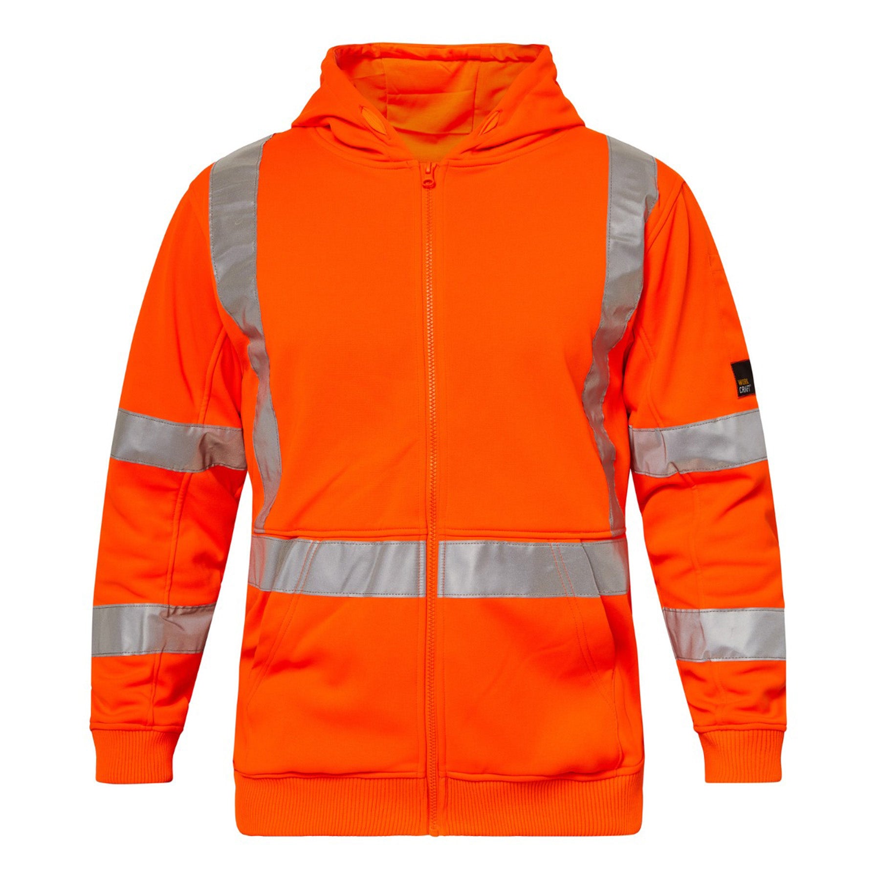 Workcraft WT8016 Alpine Hi vis Hoodie With X Tape-Orange