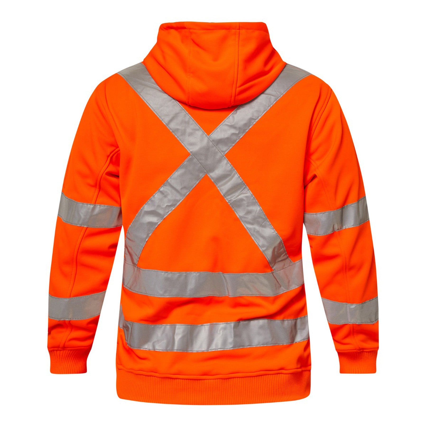 Workcraft WT8016 Alpine Hi vis Hoodie With X Tape-Orange