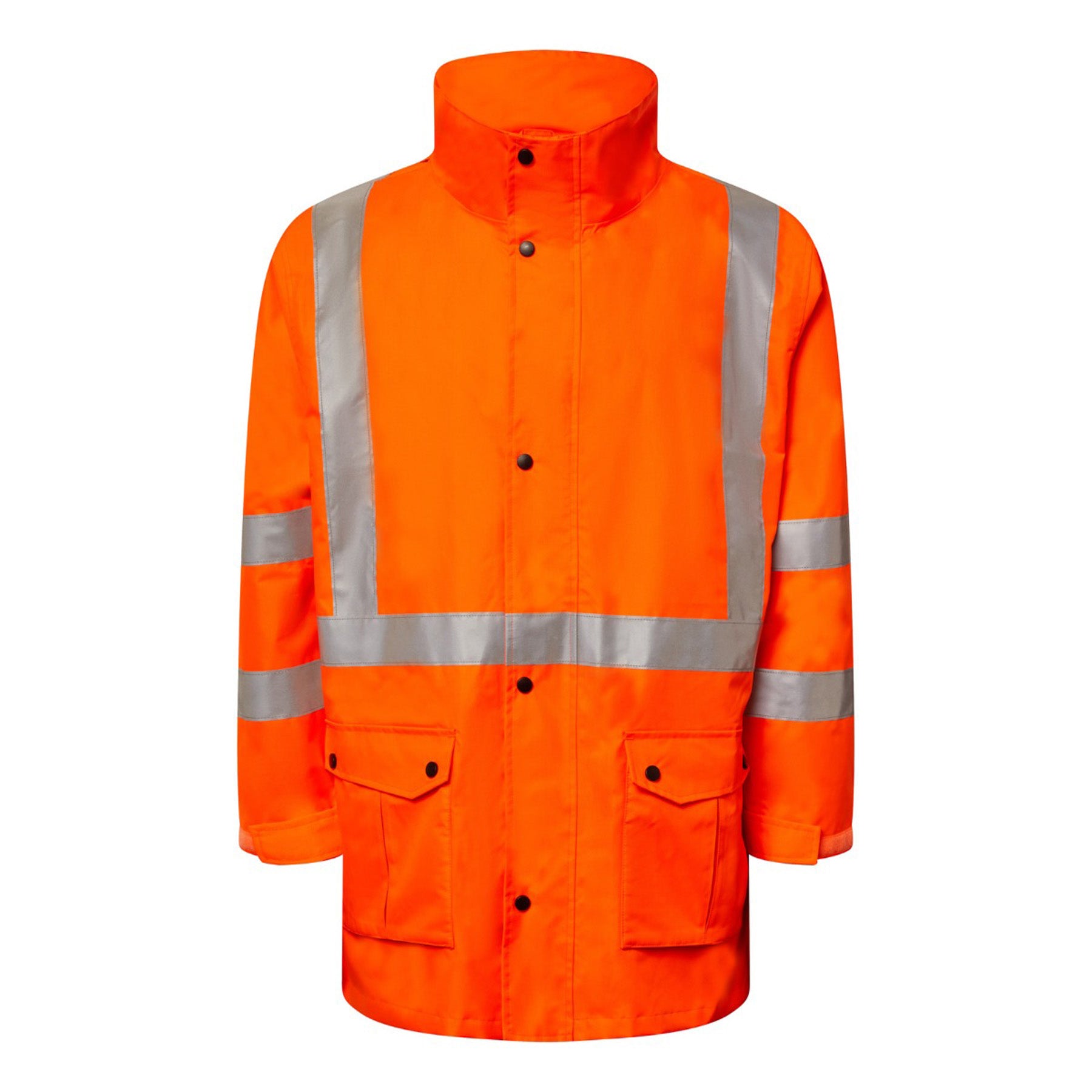 Workcraft WW9017 NSW Rail Hi Vis Reflective Jacket With X-pattern Tape-Orange