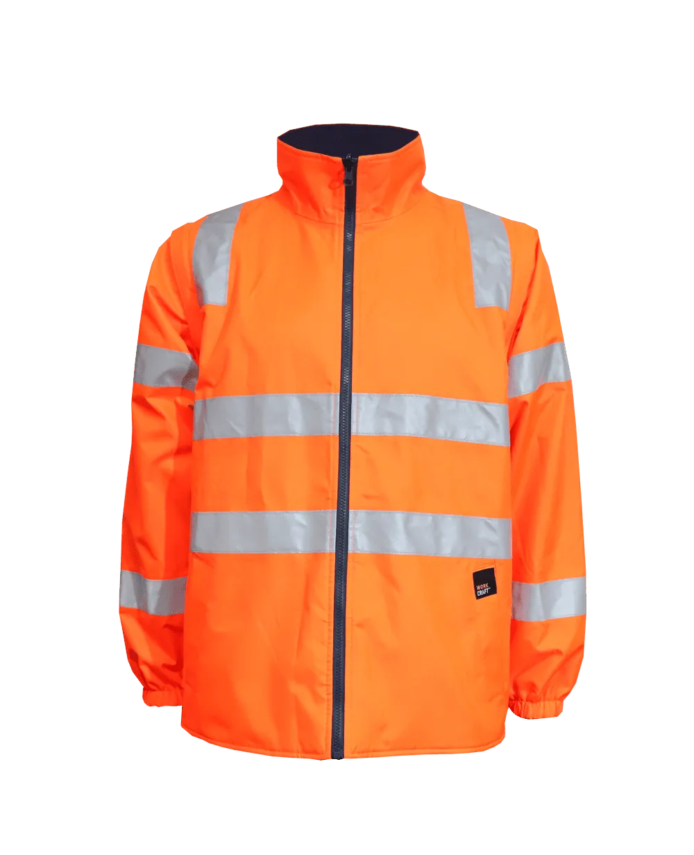 Workcraft WW9032  Hi Vis 6 In 1 Two Tone Reflective Jacket With Removable Sleeves