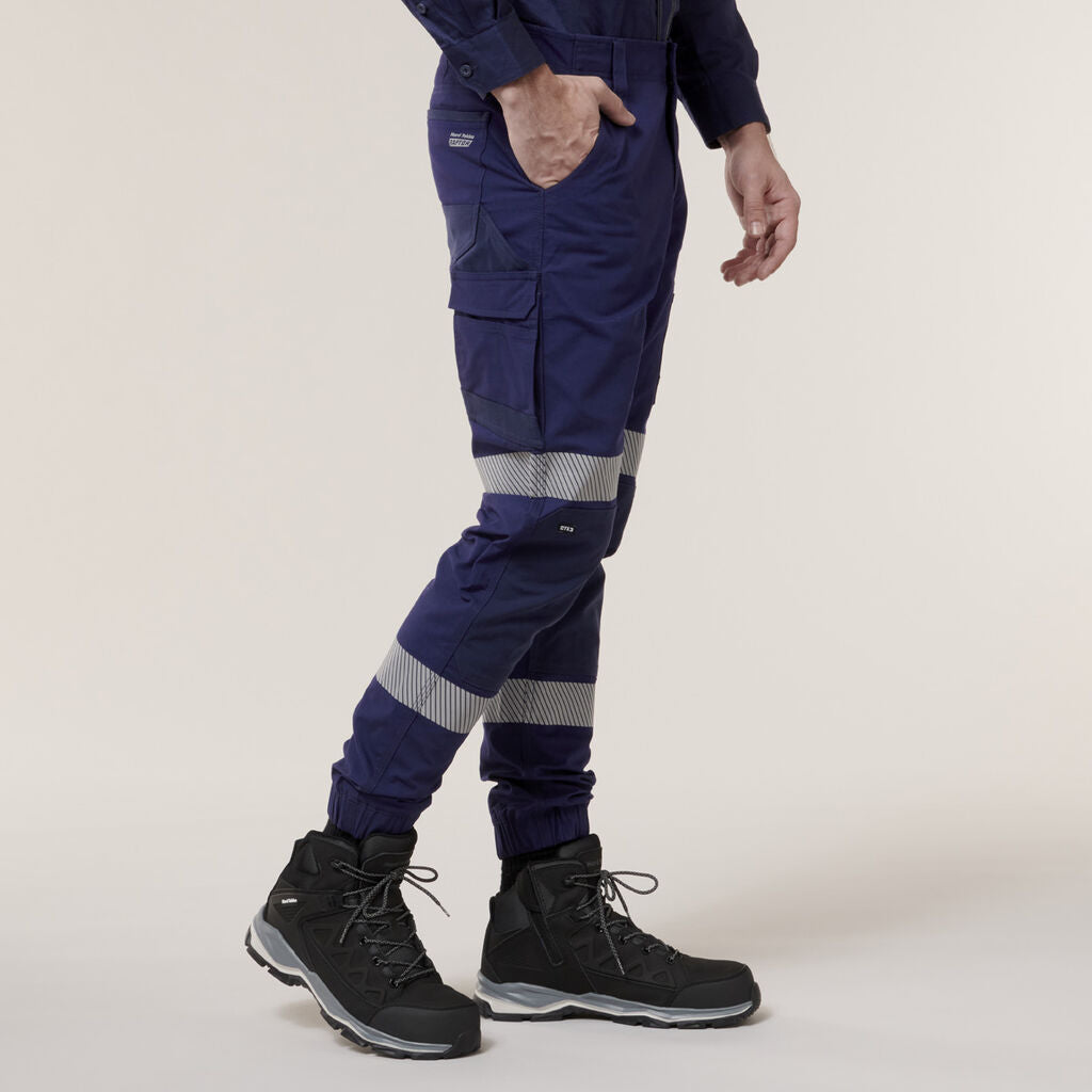 Hard Yakka Y02586 Raptor Cuff Pants With Tape-Navy