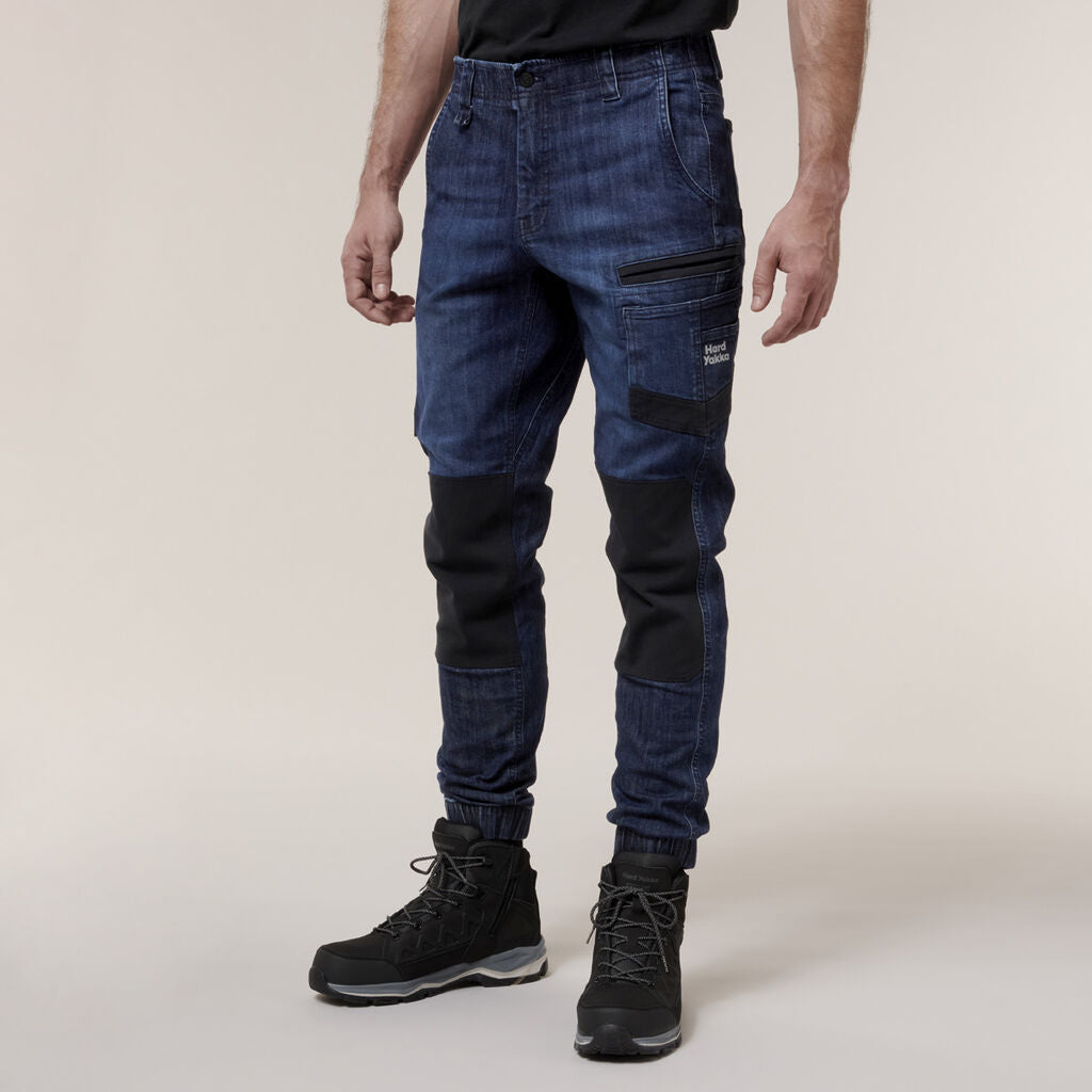 Hard Yakka Y03552 Raptor Cuff Denim Jean-Dark Indigo