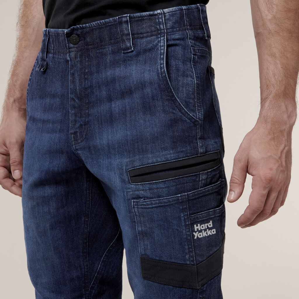 Hard Yakka Y03552 Raptor Cuff Denim Jean-Dark Indigo