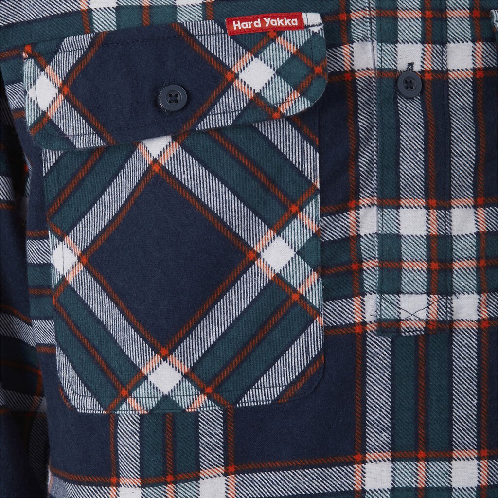 Hard Yakka Y04006 Core LS Closed Front Check Flannel Shirt