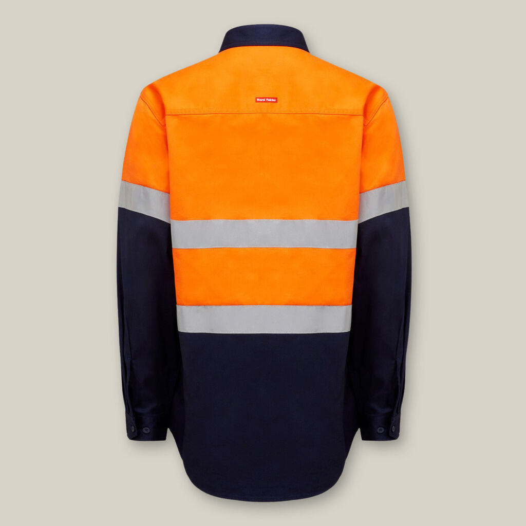 Hard Yakka Y04610 Core Hi-vis 2 Tone Taped Cotton Drill Shirt